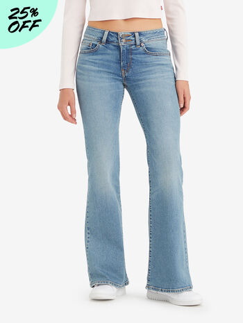 Levi's® Women's Noughties Big Bells Blue Denim Flared Jeans