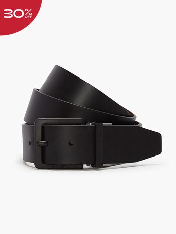 Black Reversible Belt - With Reversible Harness Buckle