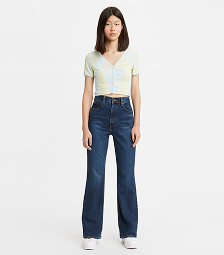 levis ribcage high rise