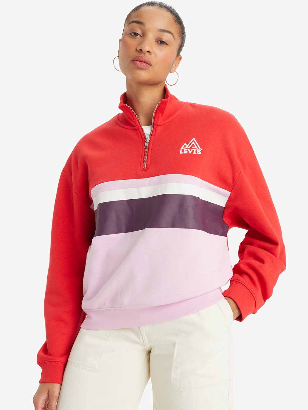 Half zip sale ladies sweatshirt